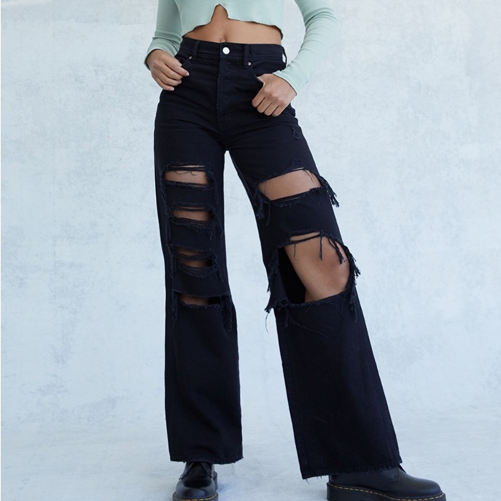 Pacsun High-Waisted Ripped Baggy Jeans